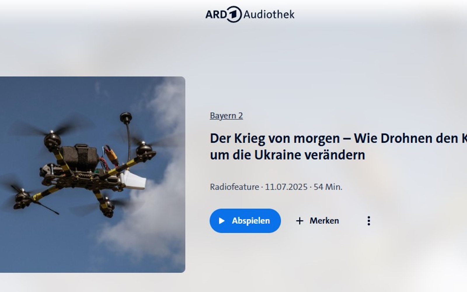 Der Krieg von morgen – Wie Drohnen den Kampf um die Ukraine verändern