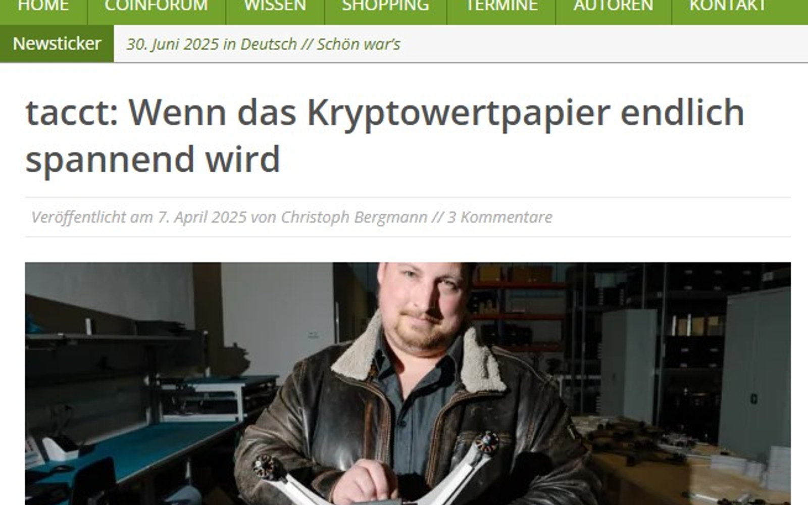 tacct: Wenn das Kryptowertpapier endlich spannend wird